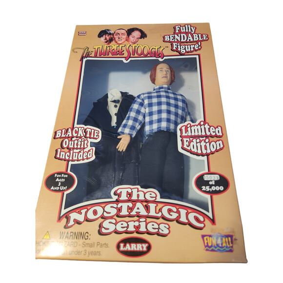 The Three‎ Stooges Bendable Collectible Doll Action Figures Larry - Picture 1 of 5